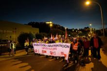 Manifestación para evitar el cierre de la central de Andorra (Teruel), el 18 de noviembre de 2016.