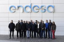Miembros de la ejecutiva y delegados de CCOO en la sede de Madrid, el pasado martes.