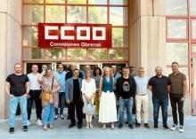 Participantes del taller realizado este martes en Madrid. Participaron unos 30 delegados de CCOO Endesa.